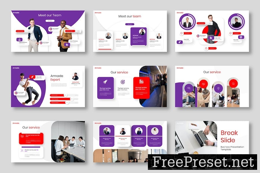 Armada - Business Google Slide Template W4MVH28