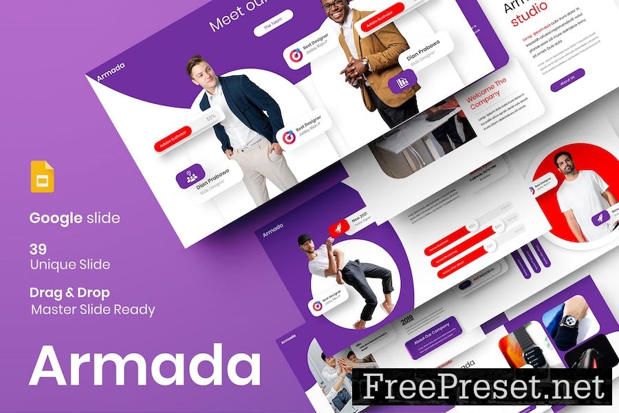 Armada - Business Google Slide Template W4MVH28