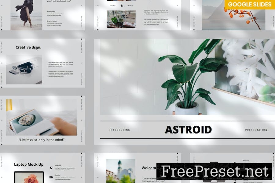 Astroid Google Slides Mnml Presentation Template 74UE8MZ