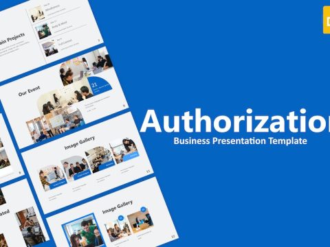 Authorization Blue Modern Business Google Slides HS3VPHS