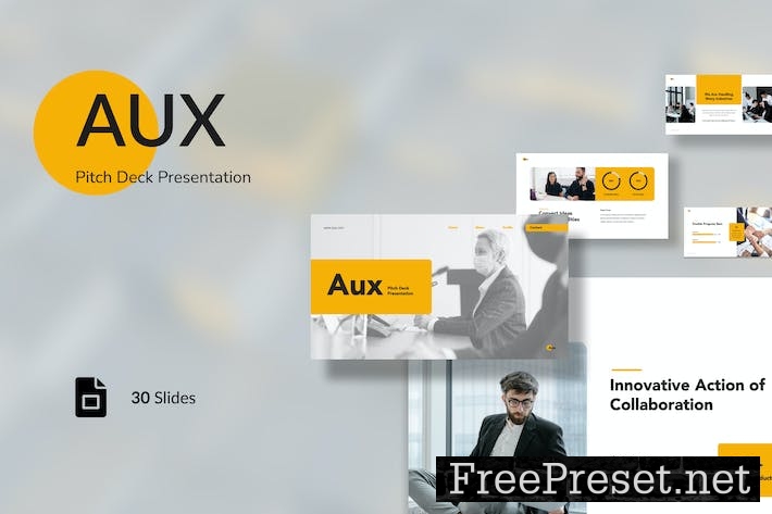 Aux - Pitch Deck Presentation Google Slide X6HEUWK