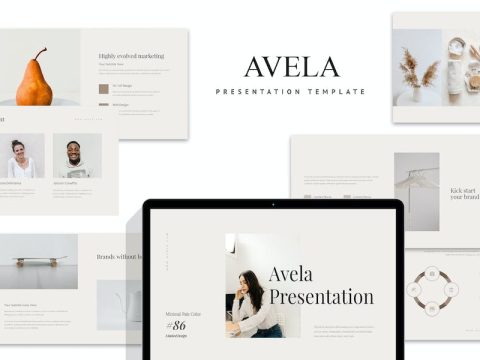 Avela : Minimal Pale Google Slides Template D7JWBAY