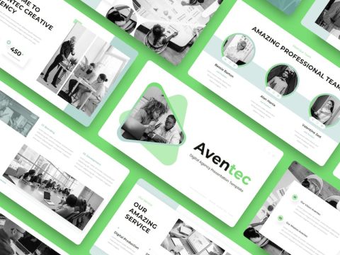 Aventec - Digital Agency Google Slide Template CSZL4FY