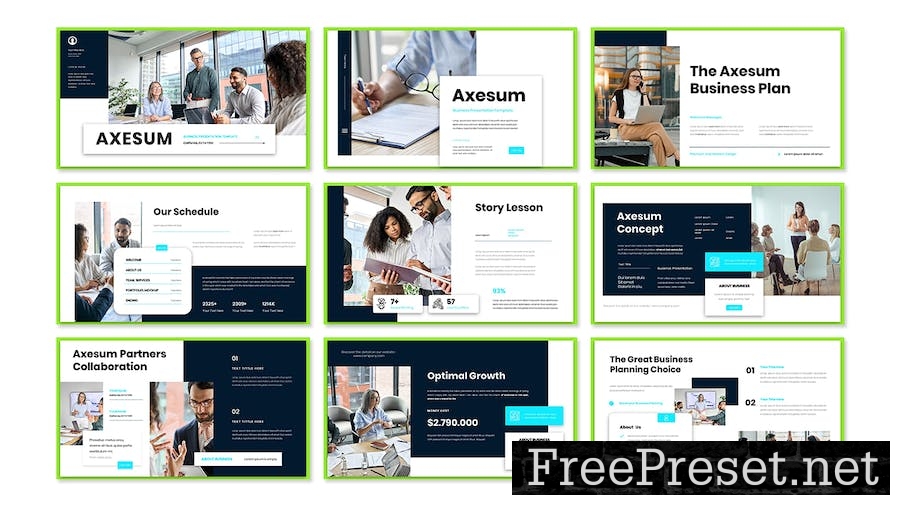 Axesum Business Presentation Google Slide Template AA9PZEN