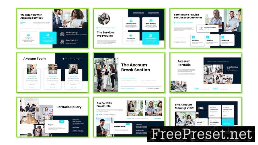 Axesum Business Presentation Google Slide Template AA9PZEN