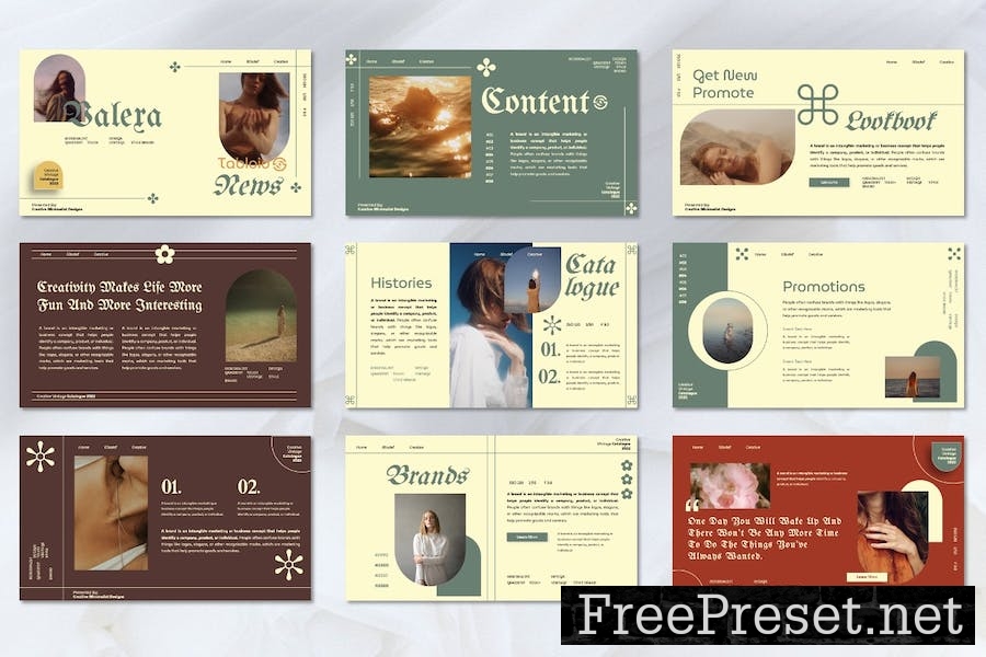 Balera - Lookbook Vintage Googleslide Templates 6842UGB