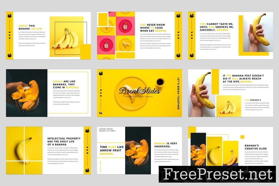 Banana - Fresh Fruit Google Slides Template