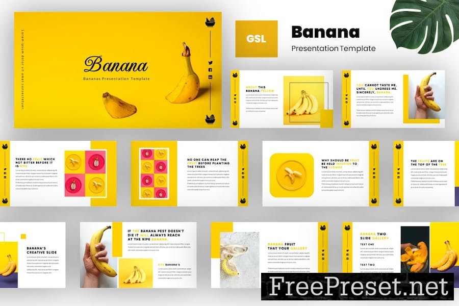 Banana - Fresh Fruit Google Slides Template