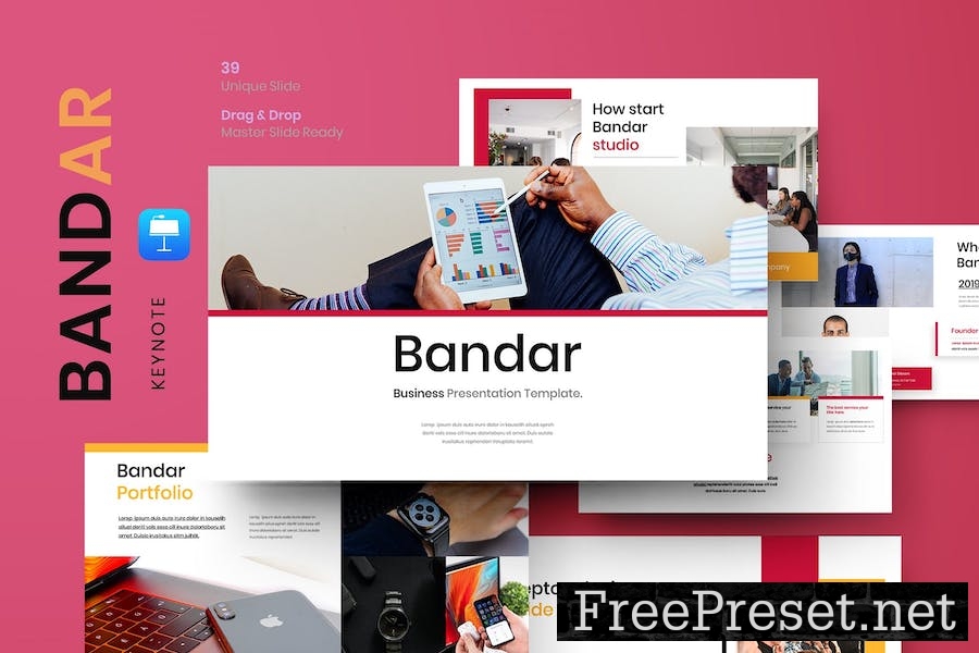 Bandar – Business Keynote Template RXG3DHT