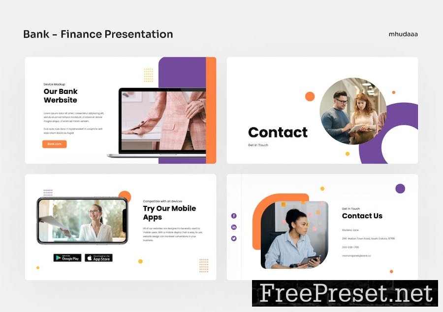 Bank - Finance Google Slides Presentation 7GCE5GV