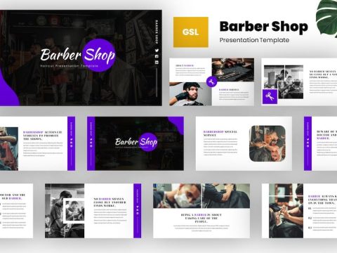 Barbershop & Hairdresser Google Slides Template AUHMNJA