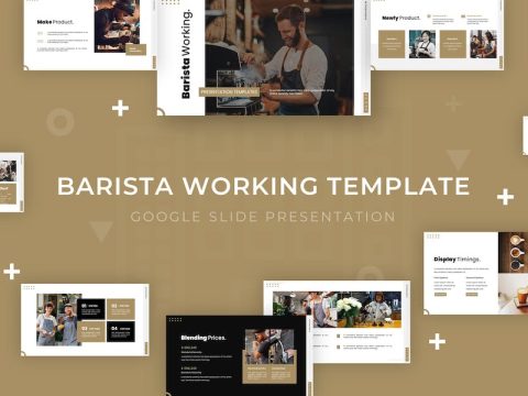 Barista Working - Google Slides Template HCLCJ9F