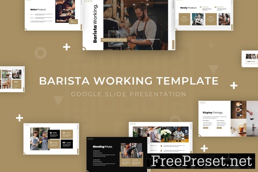 Barista Working - Google Slides Template HCLCJ9F