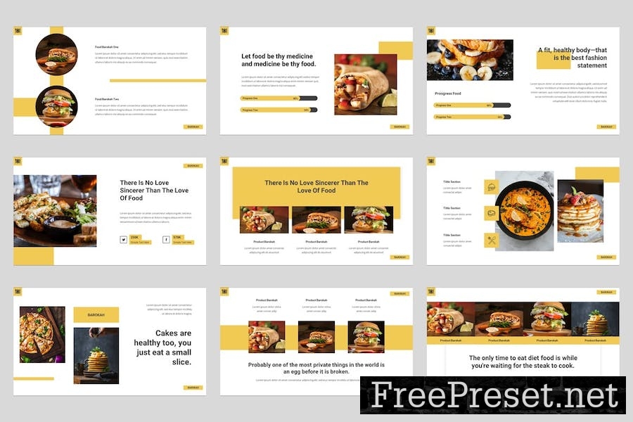 Barokah - Food & Culinary Google Slides Template VH2CGEV