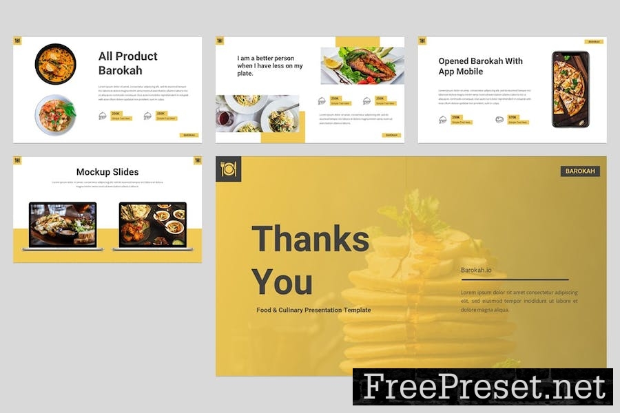 Barokah - Food & Culinary Google Slides Template VH2CGEV