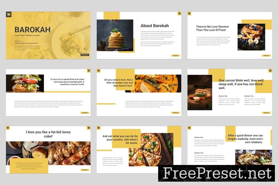 Barokah - Food & Culinary Google Slides Template VH2CGEV