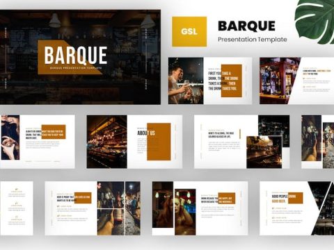 Barque - Bar & Cafe Google Slides Template HSWHCSE