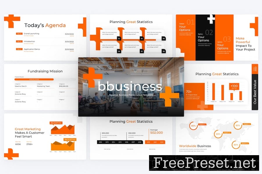 Bbusiness Creative Business Google Slides Template RNH4D3K