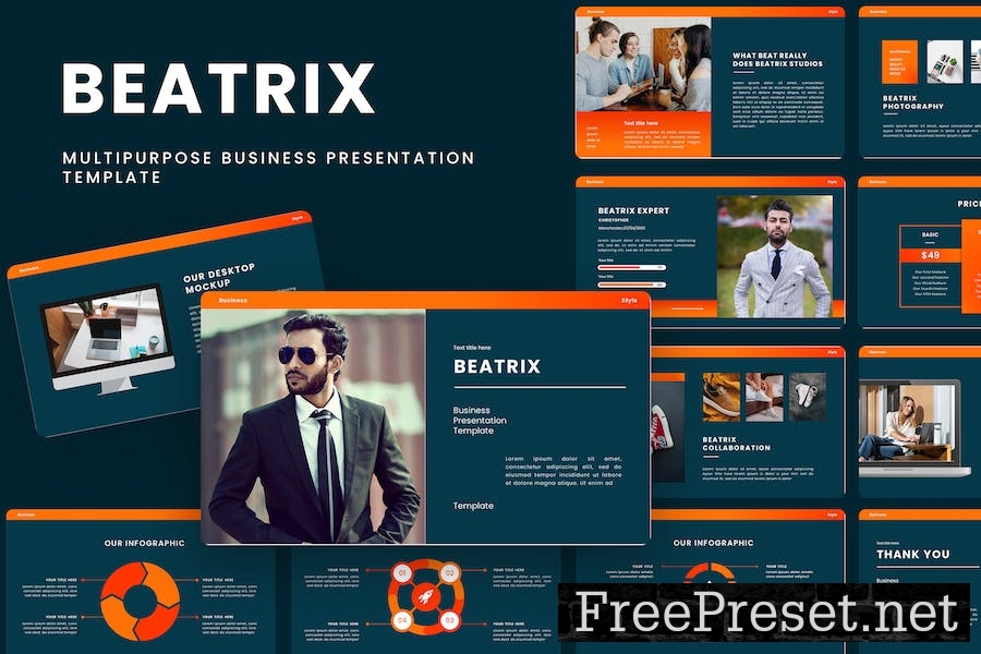 Beatrix - Business Google Slides Template 2ZA2VTV