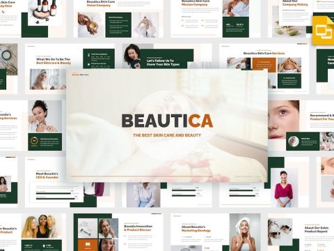 Beautica - Skin Care Google Slides Template Q75U346