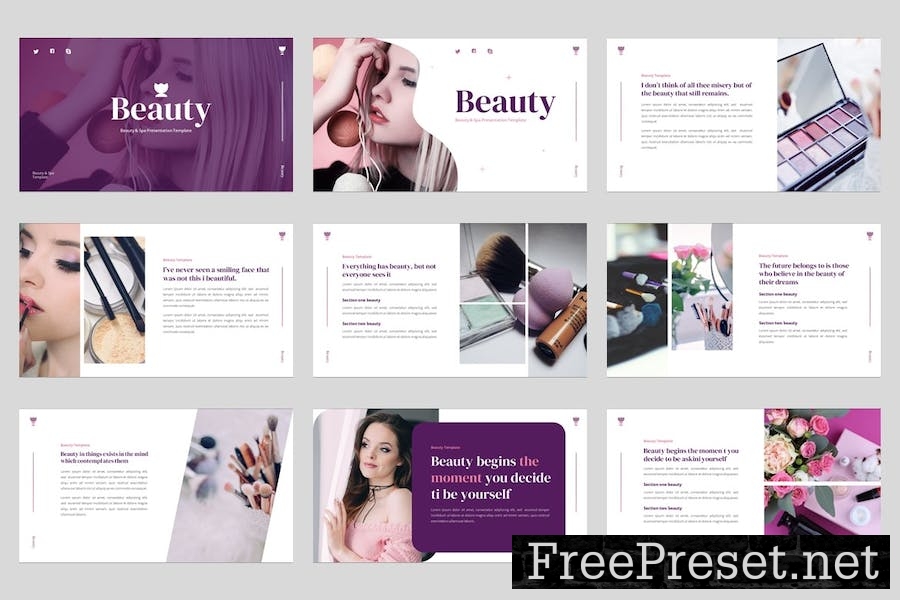 Beauty - Beauty & Spa Google Slides Template 5UC6WTZ