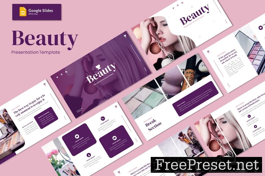 Beauty - Beauty & Spa Google Slides Template 5UC6WTZ