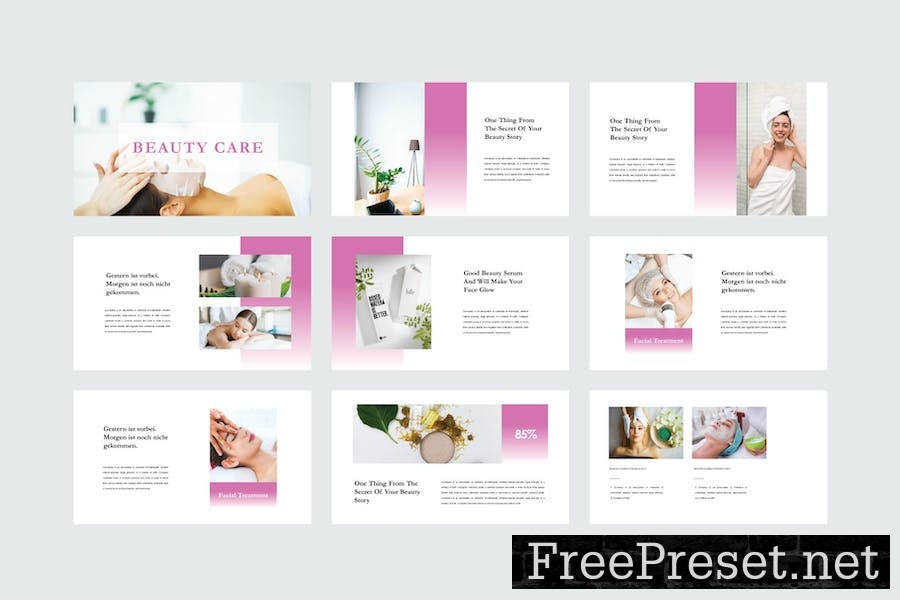 Beauty Care - Google Slide Template M4MQ4ZY