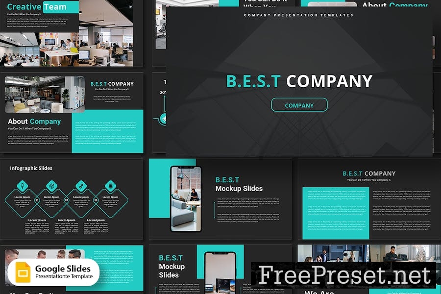 Best Company - Google Slides Template AH876WR