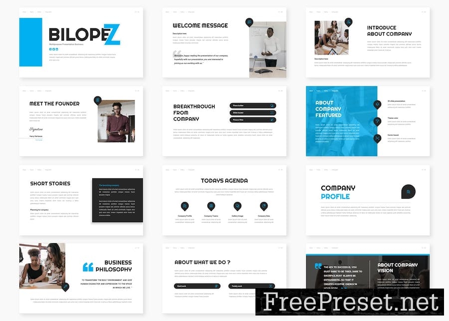 Bilopez - Clean Google Slides Template VEDZAHN