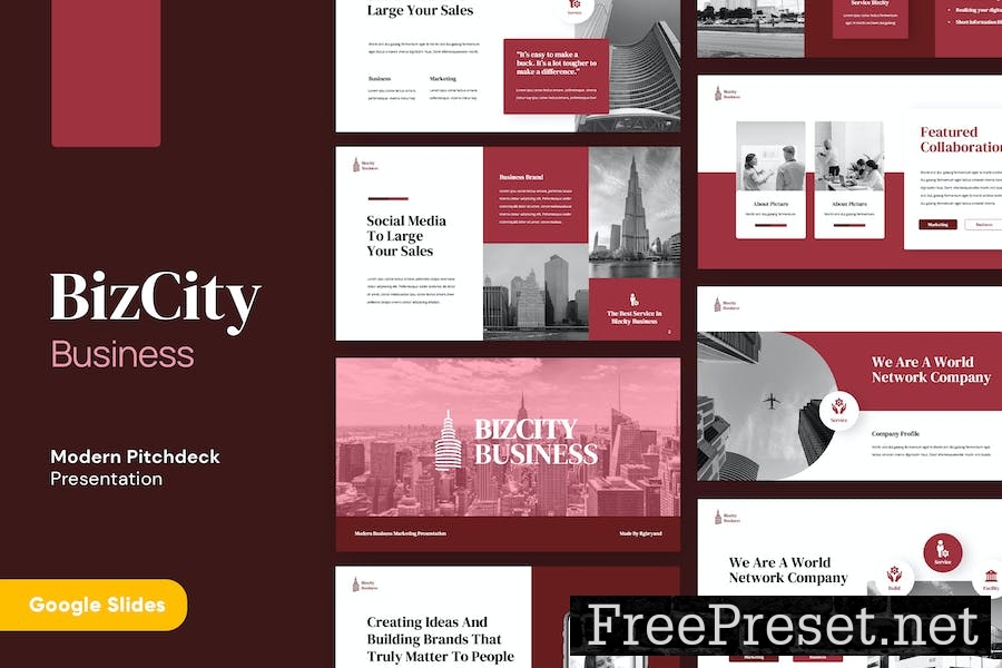 BIZCITY - Pitch Deck Google Slides SH8VQQL