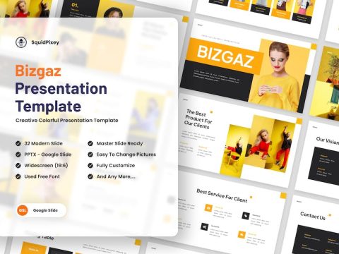 Bizgaz - Creative Colorful Google Slides Template 8JBLR2K