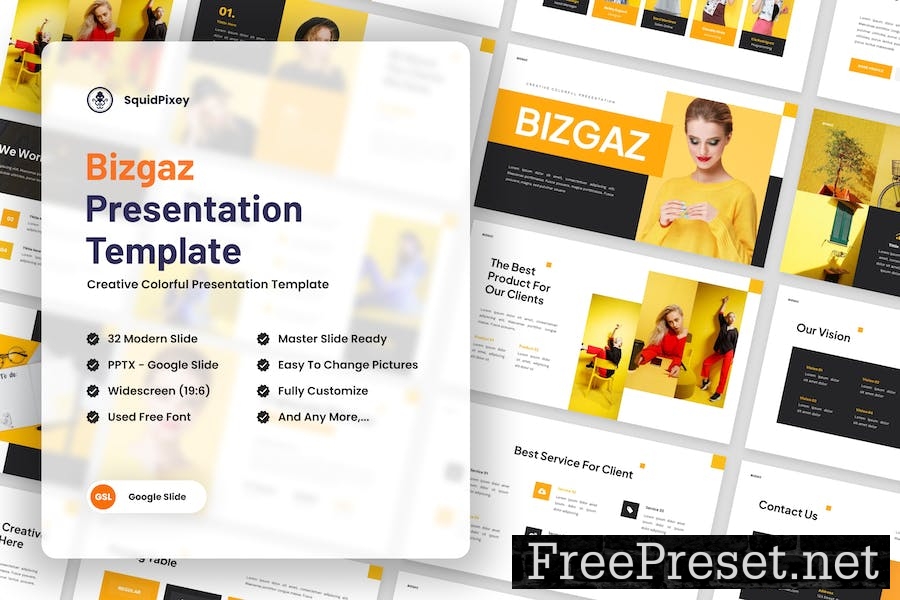 Bizgaz - Creative Colorful Google Slides Template 8JBLR2K