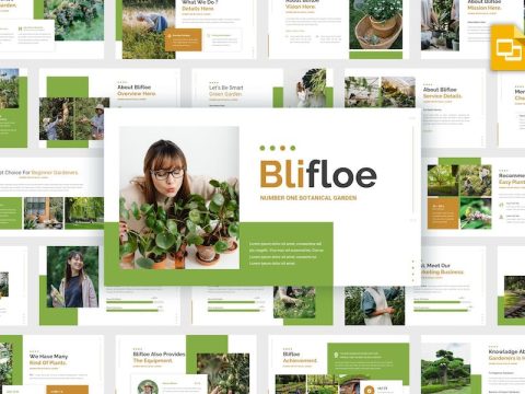 Blifloe - Green Garden Google Slides Template ATP5K5Q