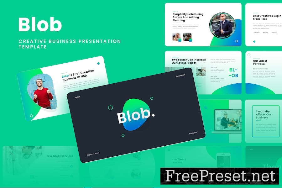 Blob - Creative Business Google Slides Template L8TU2CB