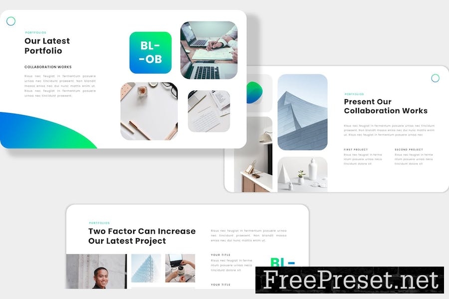 Blob - Creative Business PowerPoint Template BADF5Q9