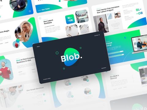 Blob - Creative Business PowerPoint Template BADF5Q9