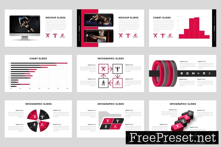 Bodybuild - Gym & Fitness Google Slides Template U86SG6Y