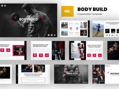 Bodybuild - Gym & Fitness Google Slides Template U86SG6Y