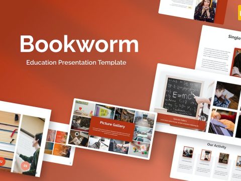 Bookworm Maroon Minimalist Education Google Slides V8WQ5UM