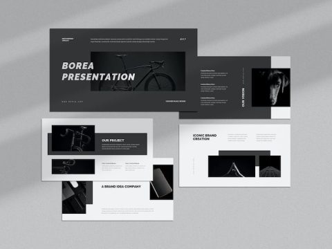 Borea : Creative Black Business Google Slides SPDGUTH