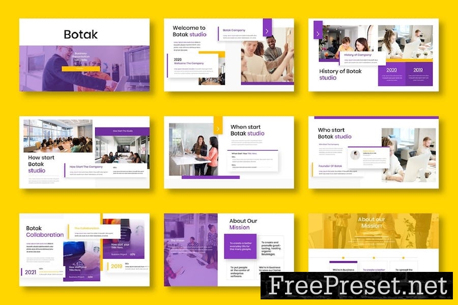 Botak - Business Google Slide Template NFFD992