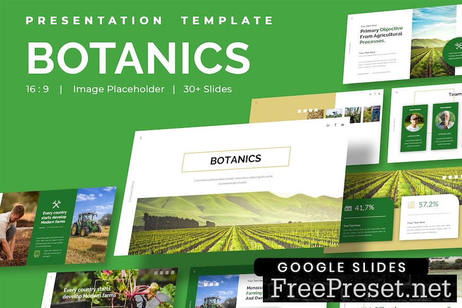 BOTANICS - Organic Agriculture Farm Google Slides Q5BUFNR