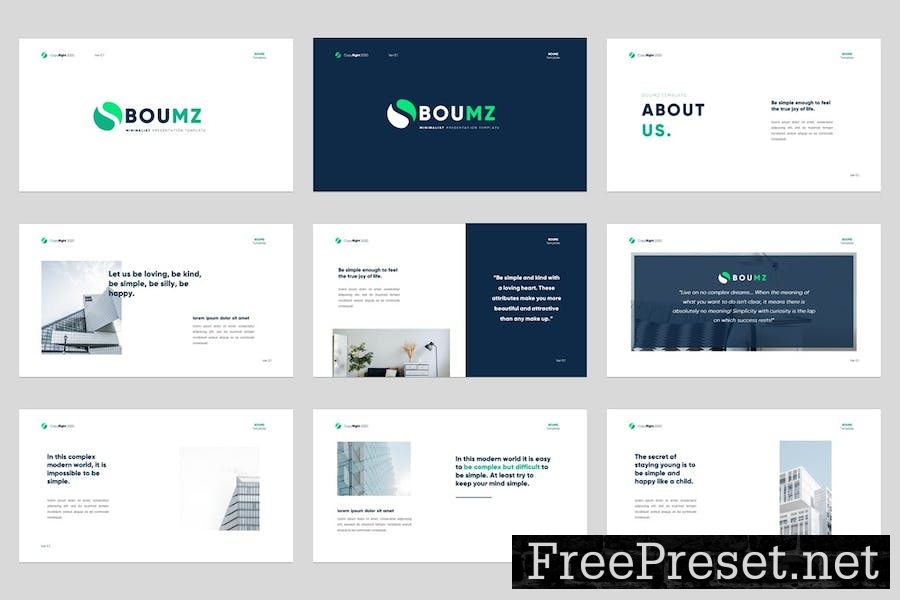 Boumz - Minimal Google Slides Template BS8JGFF