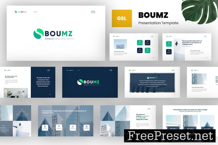 Boumz - Minimal Google Slides Template BS8JGFF