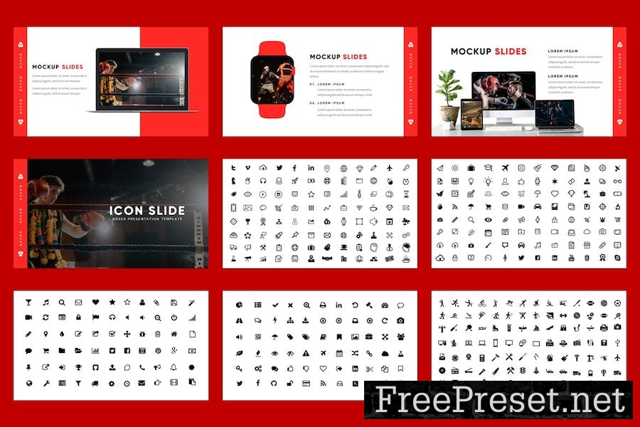 Boxer - Boxing and Sports Google Slides Template 2LW9JMX