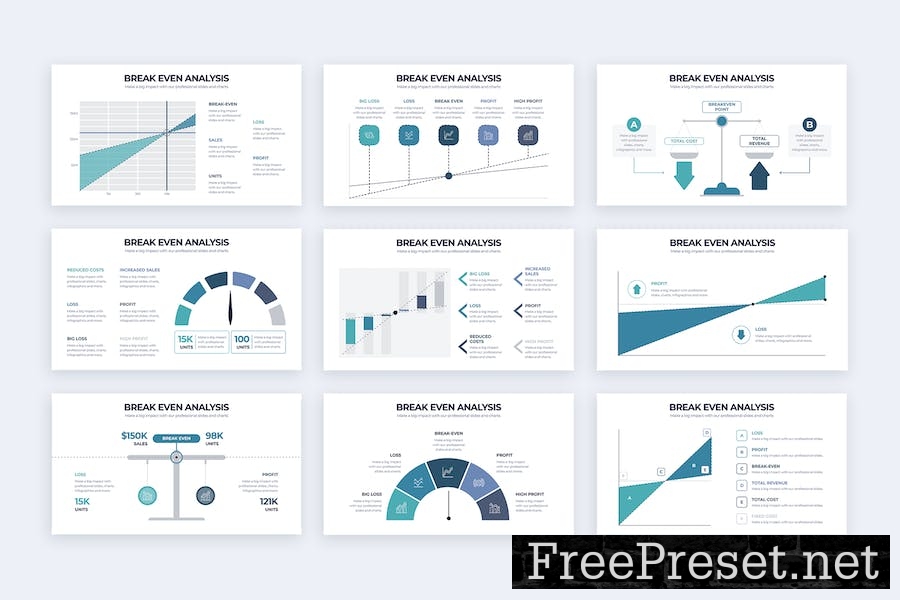 Break Even Analysis Google Slides Infographics HRB7DHK