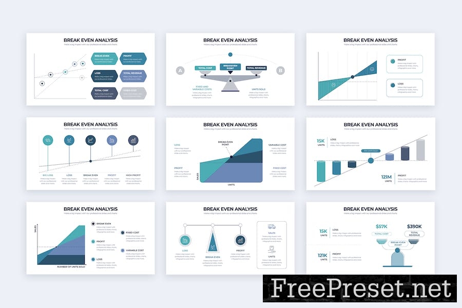 Break Even Analysis Google Slides Infographics HRB7DHK