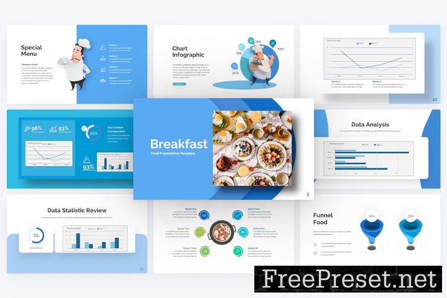 Breakfast Food Google Slides Template UWSR4RP