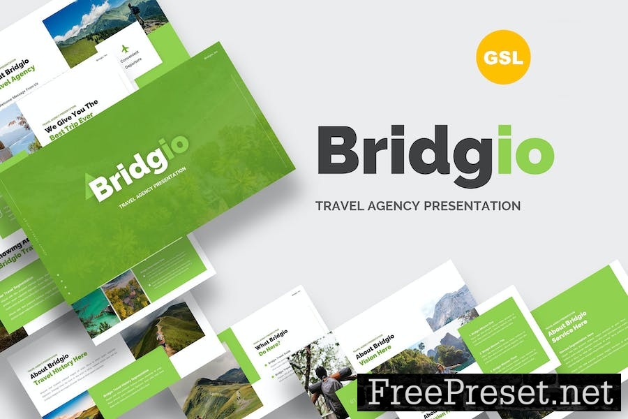 Bridgio - Travel Agency Google Slides BBZT8GG