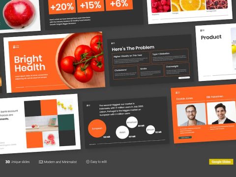 Brighter Healthy Food Pitch Deck Google Slides RRWYUAV